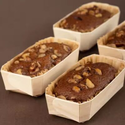 10 Pcs Wooden Baking Molds With Paper Liners