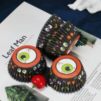 100 Pcs Big Eyes Halloween Cupcake Baking Liner