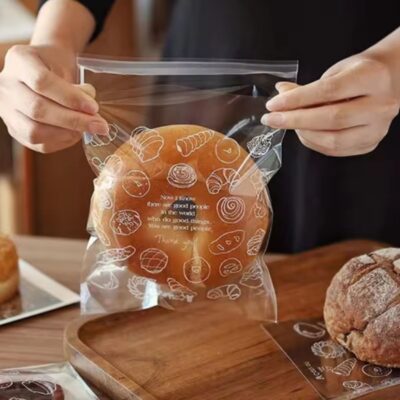100 pcs Bread Pastry Plastic Bag