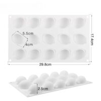 15 Cavity Lemon Fruit Mousse Cake Silicone Baking Pan (2)