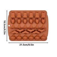 16 Cavity Halloween Chocolate Silicone Mold
