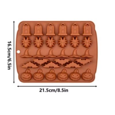 16 Cavity Halloween Chocolate Silicone Mold