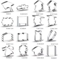 16 Pcs Graduation Themed Cookie Fondant Cutter