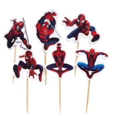 24 PcsSet Spiderman Cupcake Topper (2)