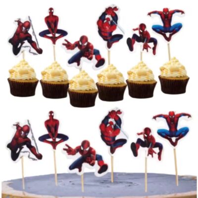 24 PcsSet Spiderman Cupcake Topper