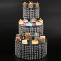 3 Tier Acrylic Crystal Wedding Cake Stand