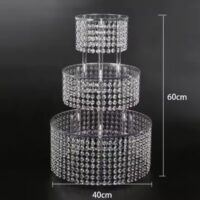 3 Tier Acrylic Crystal Wedding Cake Stand (2)