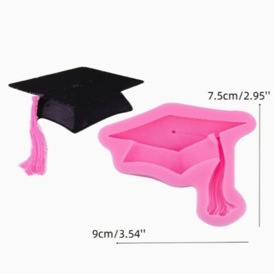 3D Graduation Cap Themed Silicone Mold
