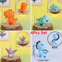 4 PcsSet Dinosaur Cake Topper