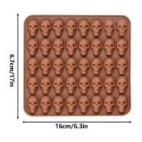 40 Cavity Skull Halloween Chocolate Silicone Mold