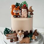 5 pcsSet Woodland Animals Cake Topper