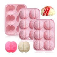 6 Cavity Brain Mousse cake Silicone Baking Pan