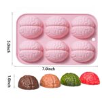 6 Cavity Brain Mousse cake Silicone Baking Pan (2)