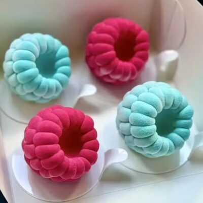 6 Cavity Raspberry Mousse Cake Silicone Baking Pan