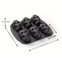 6 Cavity Skull Halloween Silicone Mold (2)