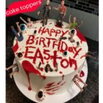6 PcsSet Zombie Figure Halloween Cake Topper