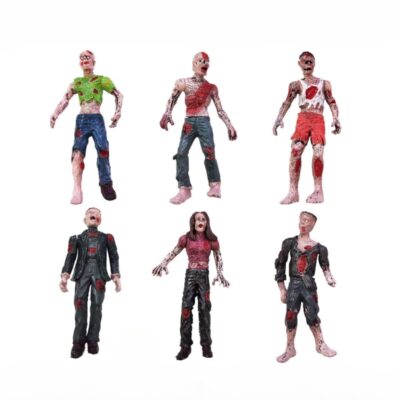 6 PcsSet Zombie Figure Halloween Cake Topper (2)
