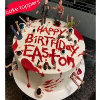 6 PcsSet Zombie Figure Halloween Cake Topper