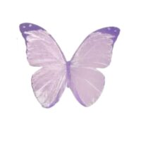 60 Pcs Purple Butterflies Edible Wafer Paper Decorations