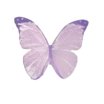 60 Pcs Purple Butterflies Edible Wafer Paper Decorations