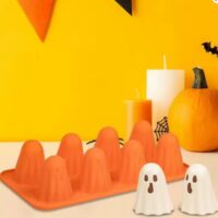 8 Cavity 3D Ghost Halloween Silicone Mold