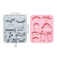 8 Cavity Graduation Chocolate Candy Silicone Mold