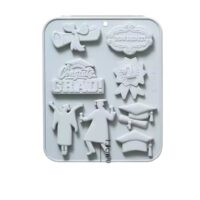 8 Cavity Graduation Chocolate Candy Silicone Mold