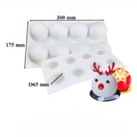 8 Cavity Round Shape Mouse Silicone Mold
