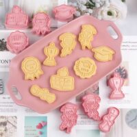 8 Pcs Graduation Themed Cookie Fondant