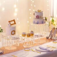 Acrylic Crystal Cake Stand 20cm