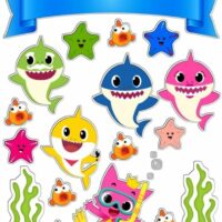 Baby shark cake topper
