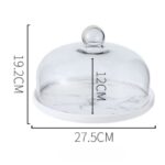 Ceramic Dessert Dome Cake Display Stand 27x19 cm