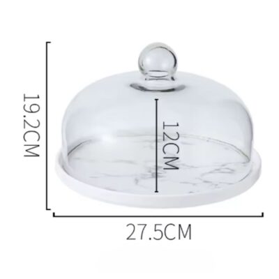 Ceramic Dessert Dome Cake Display Stand 27x19 cm