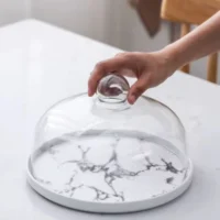 Ceramic Dessert Dome Cake Display Stand 27x19 cm
