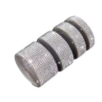 Crystal Rhinestone Ribbon Silver White 4 Yards