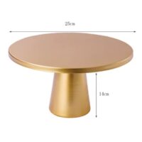 Gold Metal Cake & Cupcake Display Stand 25x14 cm
