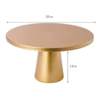 Gold Metal Cake & Cupcake Display Stand 25x14 cm