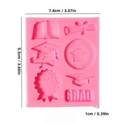 Graduation Themed Silicone Mold