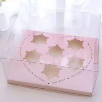 Heart Shape Cupcake Box 6 Holes