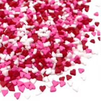 Mixed Color Heart Edible Sprinkles 100g