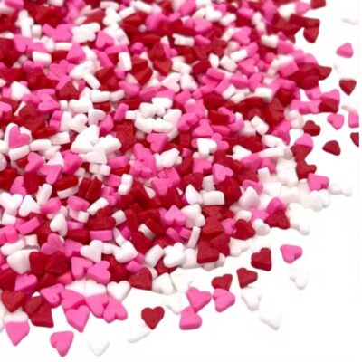 Mixed Color Heart Edible Sprinkles 100g