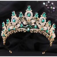 Queen Crystal Crown Cake topper Gold 2 (2)