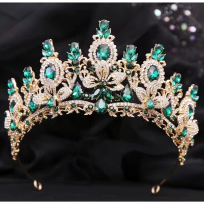 Queen Crystal Crown Cake topper Gold 2 (2)