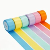 Satin Ribbon Roll 2.5cm5 yards Colorful