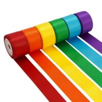 Satin Ribbon Roll 2.5cm5 yards Iridescent
