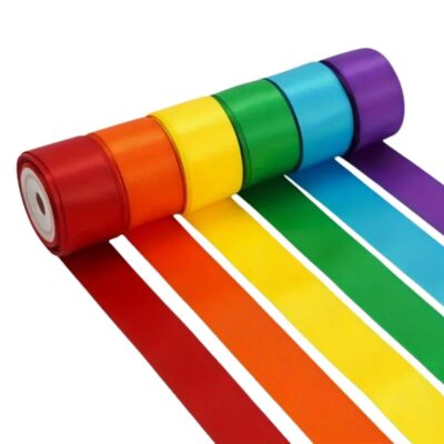 Satin Ribbon Roll 2.5cm5 yards Iridescent