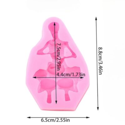Skeleton Dancing Halloween Silicone Mold