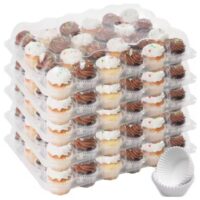 Transparent Cupcake Box with Window 12 Holes