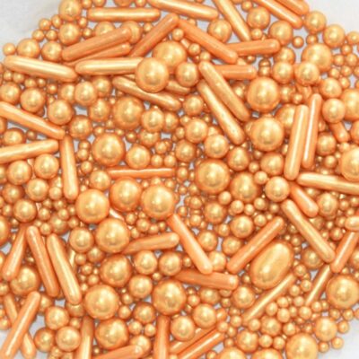 yellow Gold Rods & Sugar Pearls Mixed Size 100g