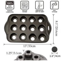 12 Cavity Removable Base Mini Cupcake Pan